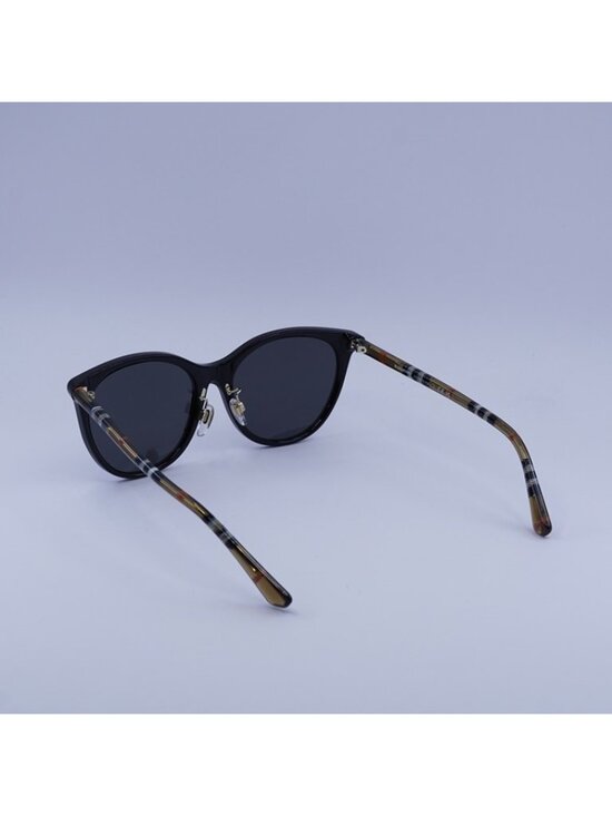 Burberry BE4464D 416187 Women Sunglasses Black Cat Eye Frame, Grey Lenses main image 9